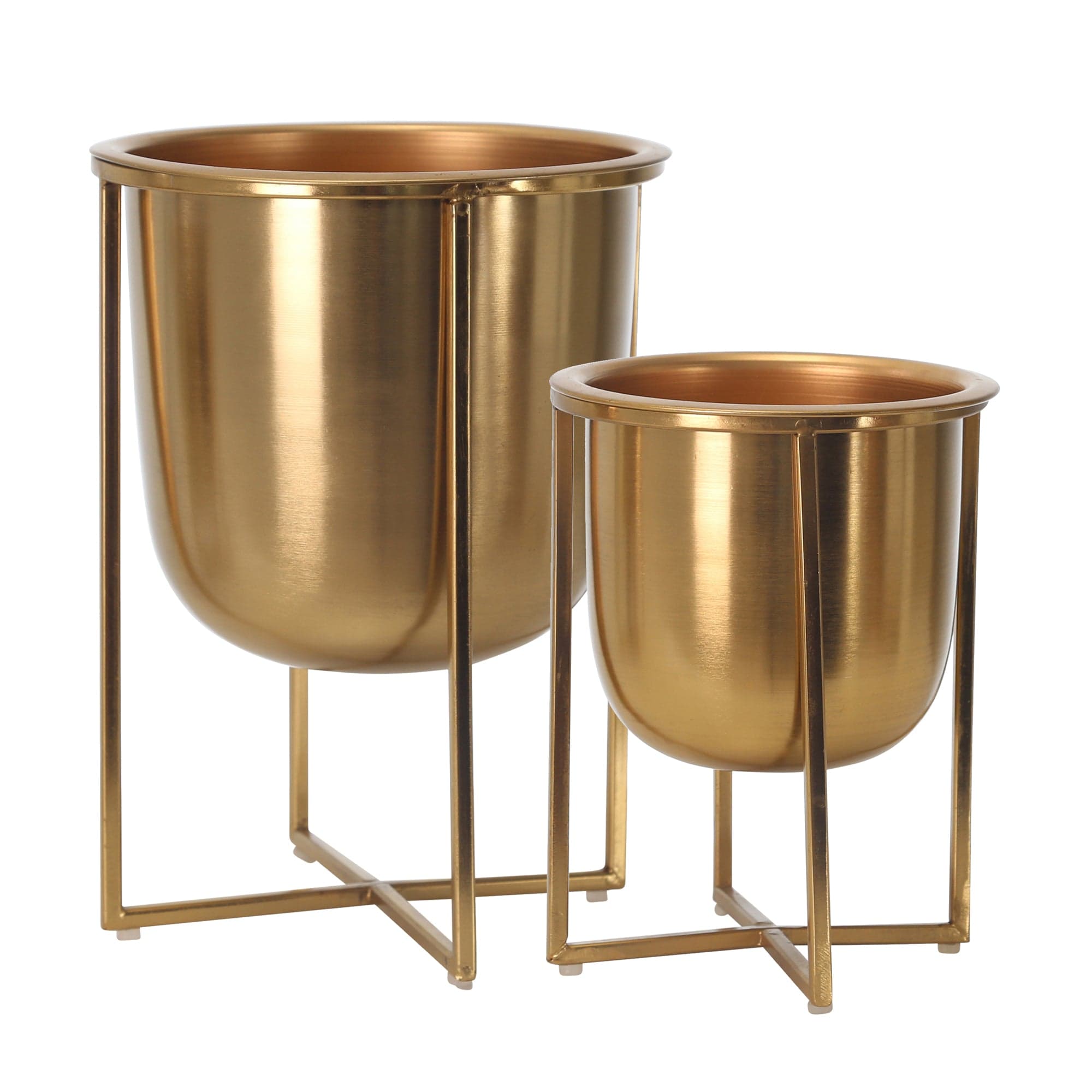 Sagebrook Home Set Of 2 Metal Planters On Stand 14629